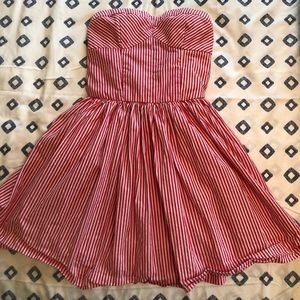 Strapless Striped Summer Dress